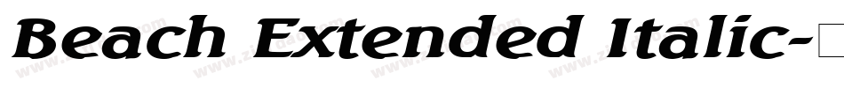 Beach Extended Italic字体转换
